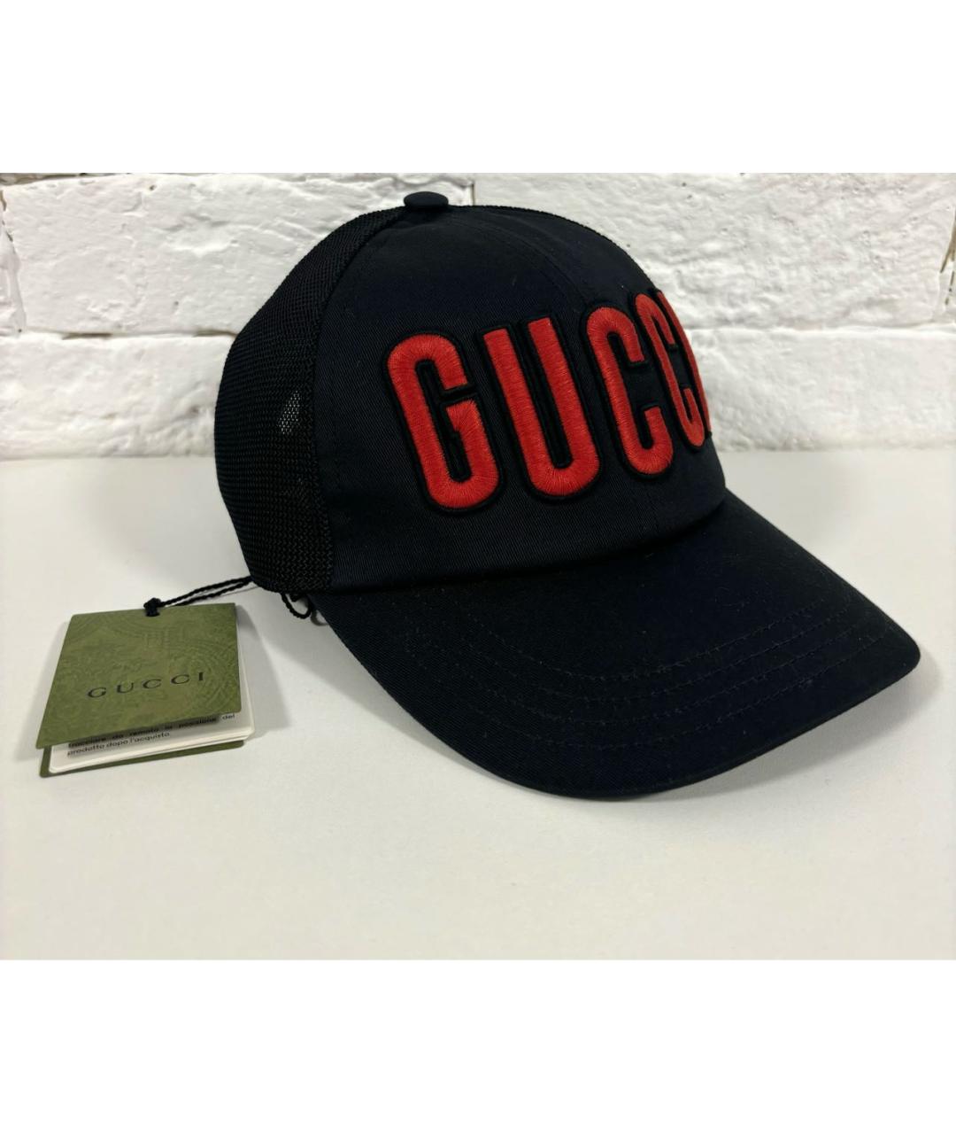 GUCCI Черная хлопковая кепка, фото 9