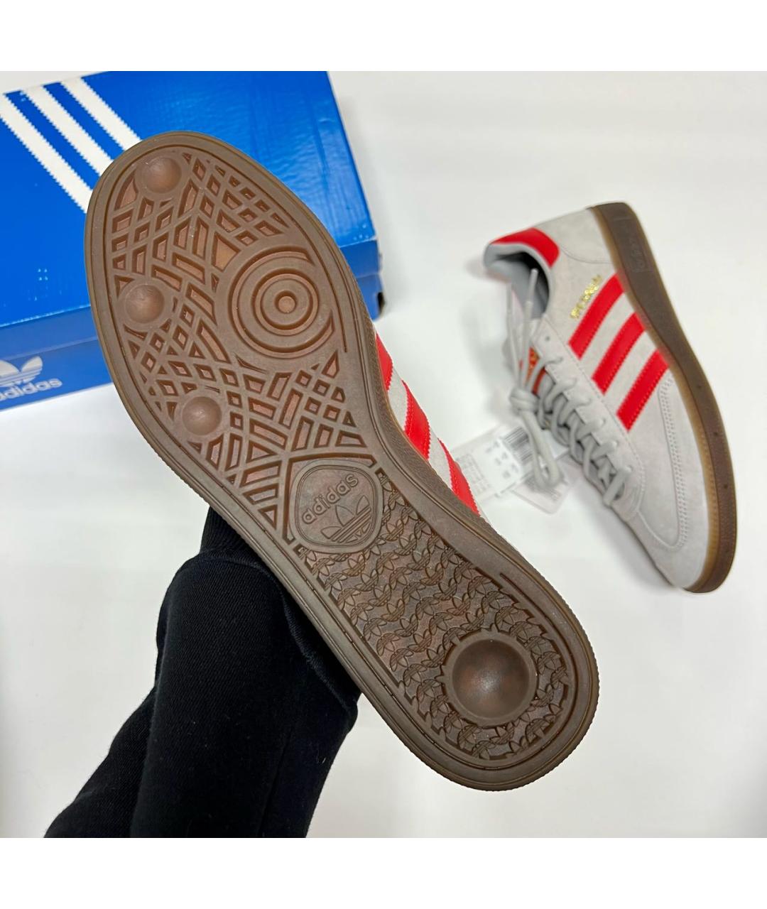 ADIDAS Бежевые замшевые низкие кроссовки / кеды, фото 4