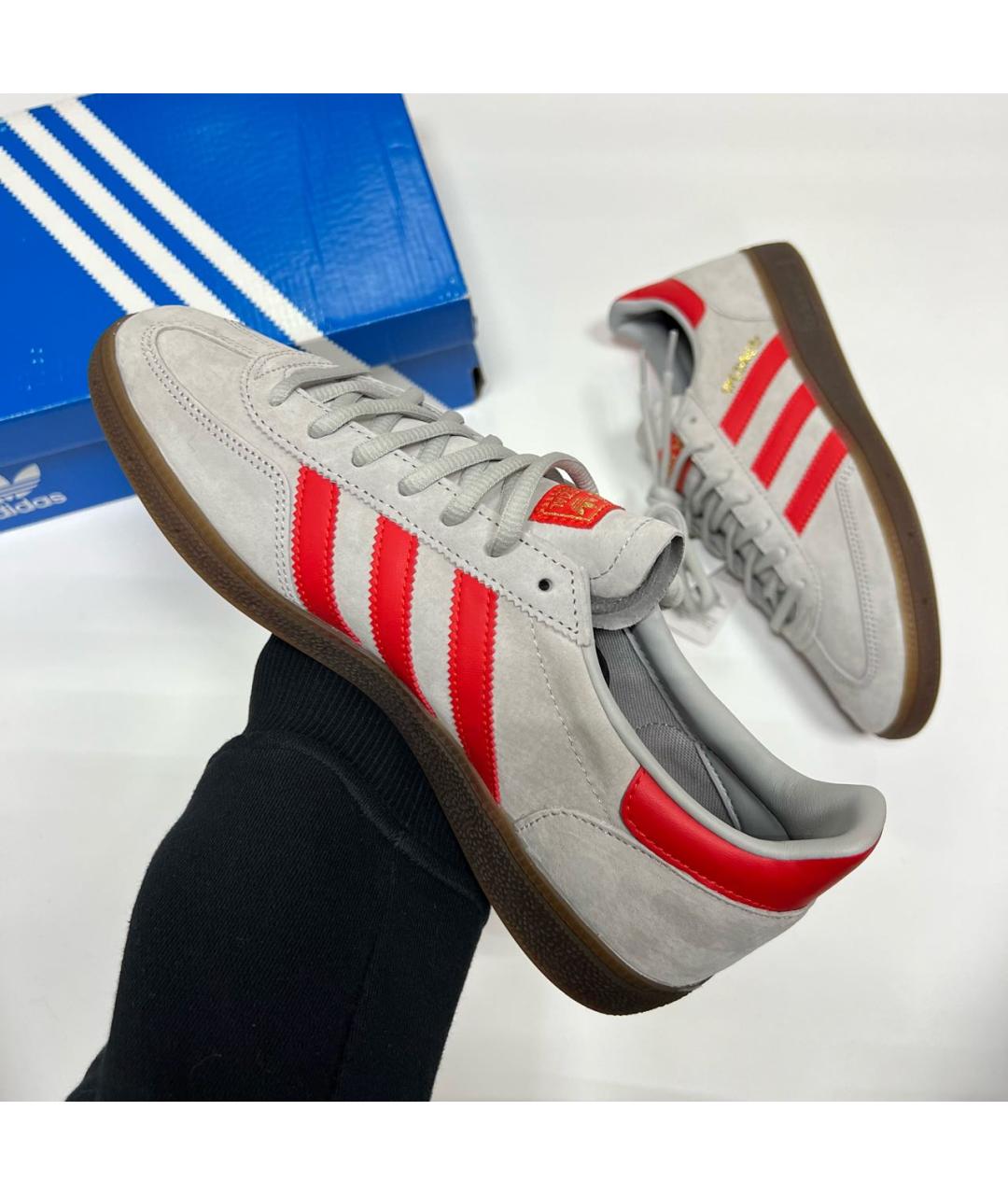 ADIDAS Бежевые замшевые низкие кроссовки / кеды, фото 2