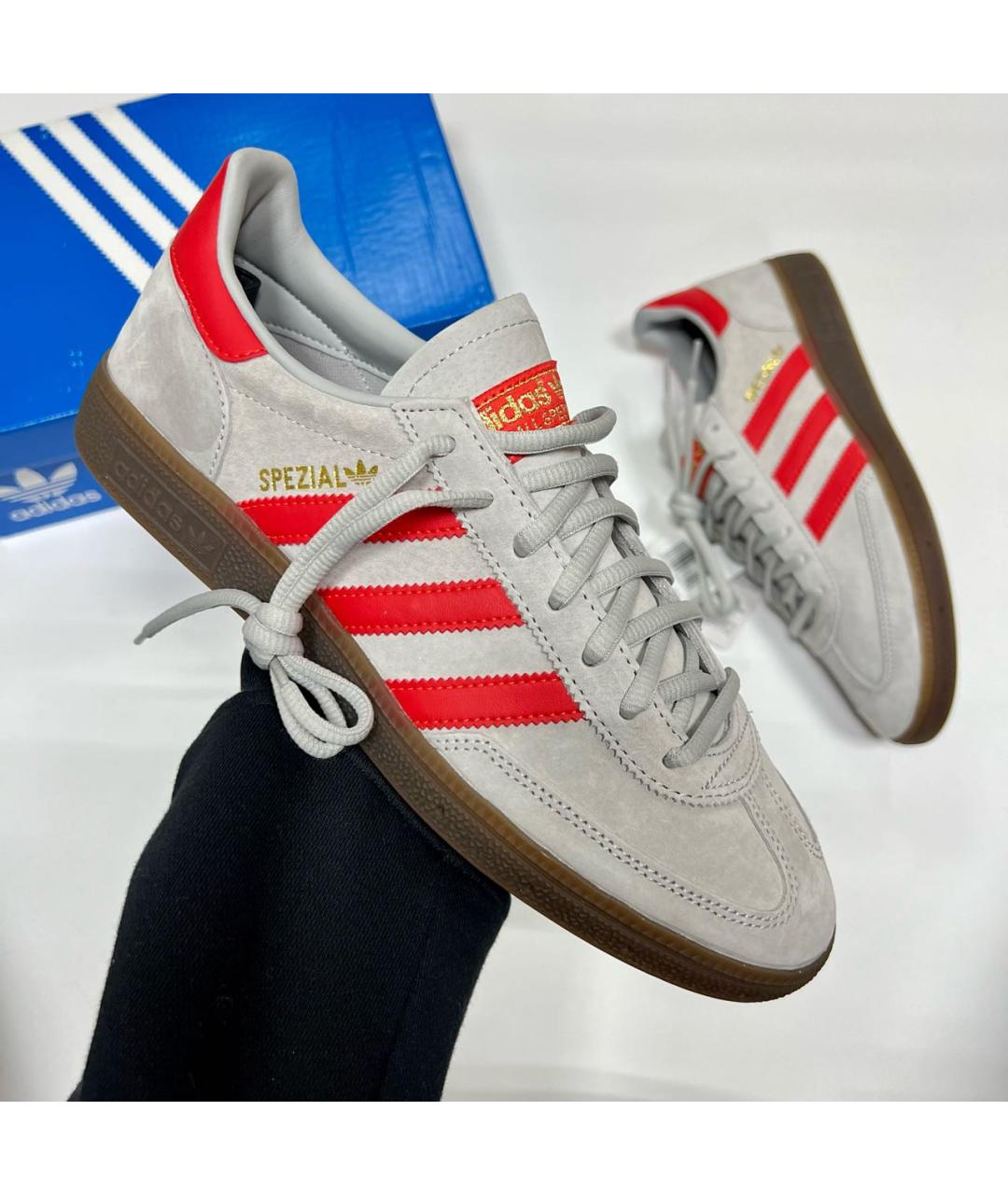 ADIDAS Бежевые замшевые низкие кроссовки / кеды, фото 9