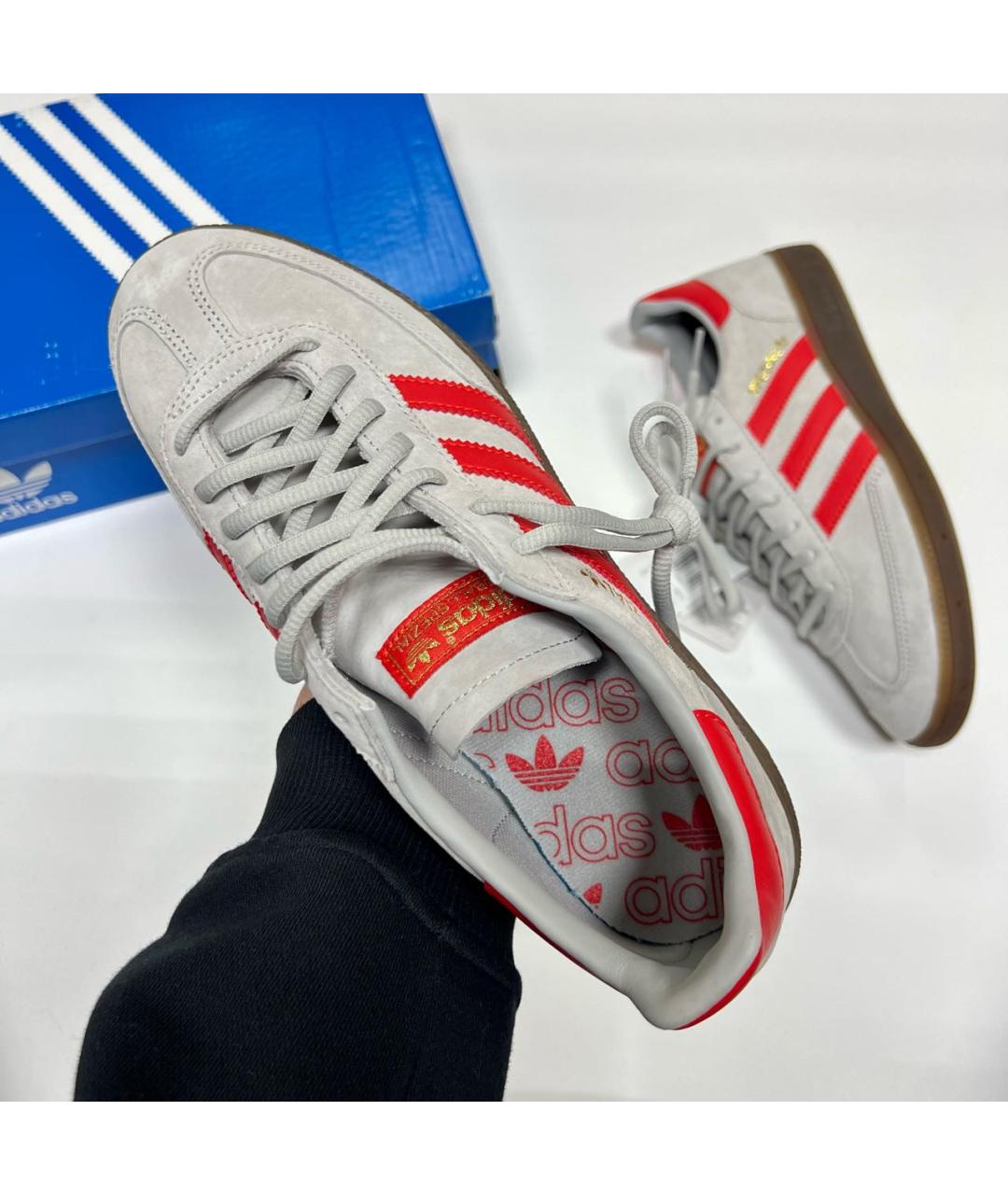ADIDAS Бежевые замшевые низкие кроссовки / кеды, фото 3