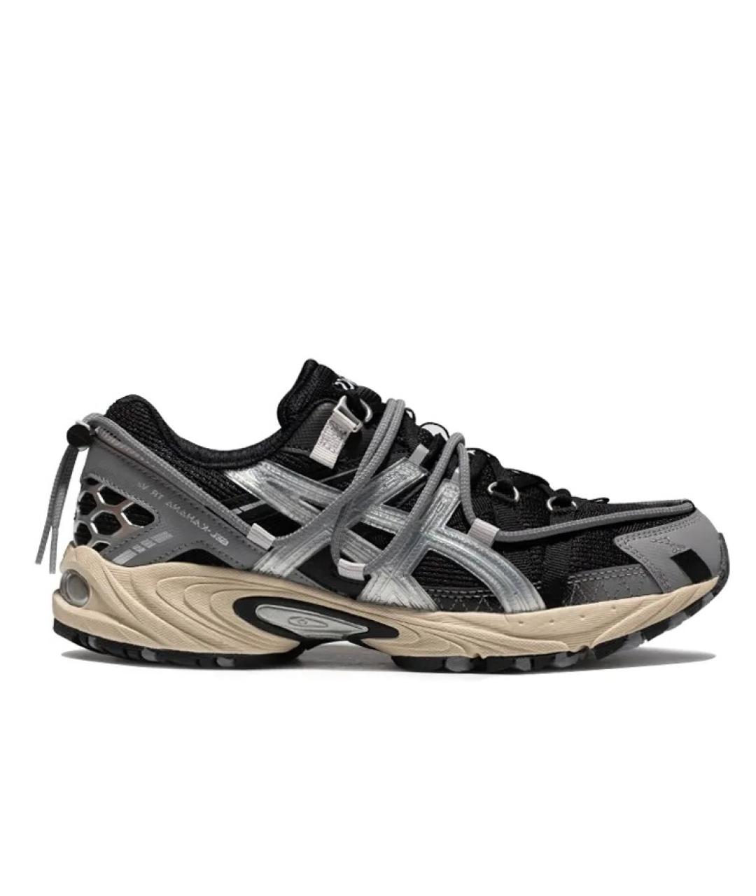 ASICS Серые текстильные низкие кроссовки / кеды, фото 1