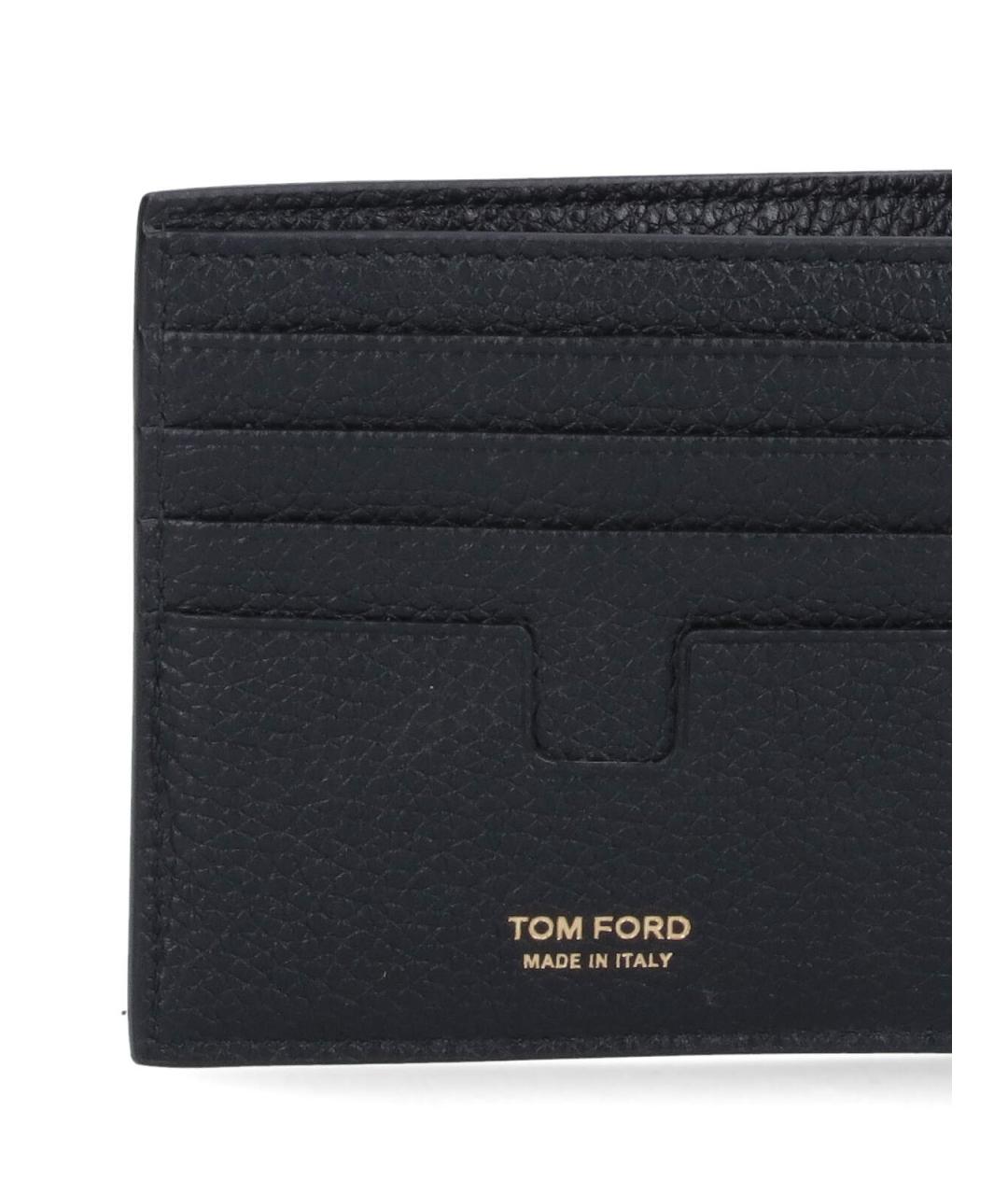 TOM FORD Черный кожаный кошелек, фото 2