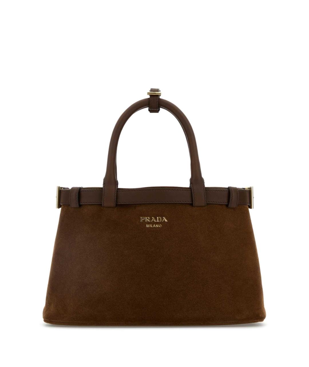 PRADA Коричневая кожаная сумка тоут, фото 1