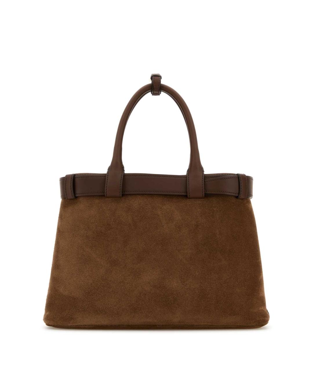 PRADA Коричневая кожаная сумка тоут, фото 3