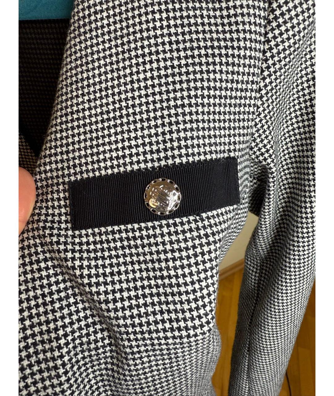 MAJE Черное шерстяное повседневное платье, фото 6