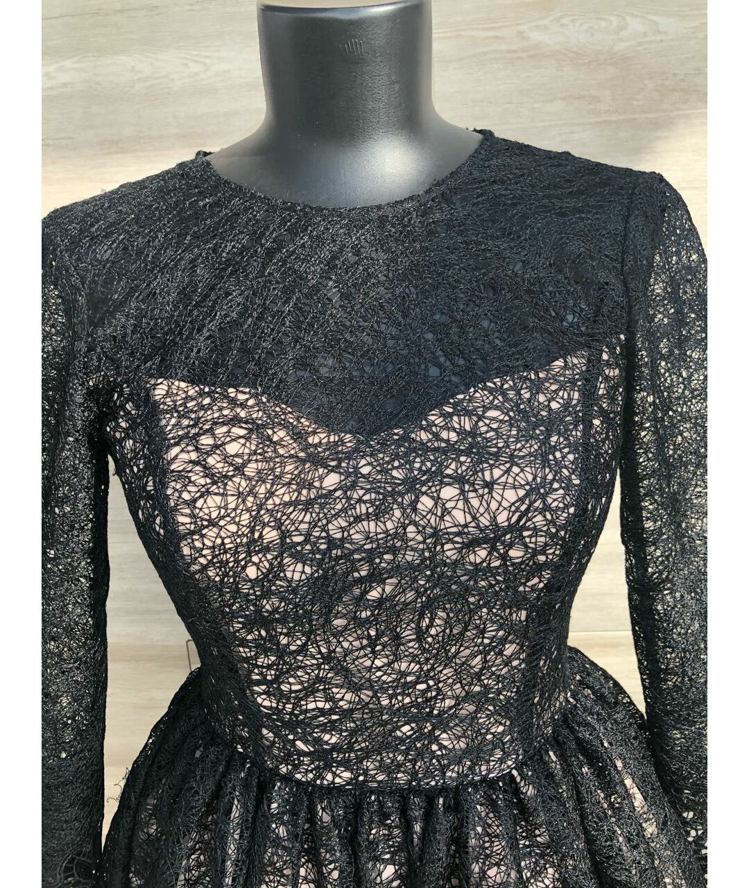 ALEXIS Черное полиэстеровое коктейльное платье, фото 4