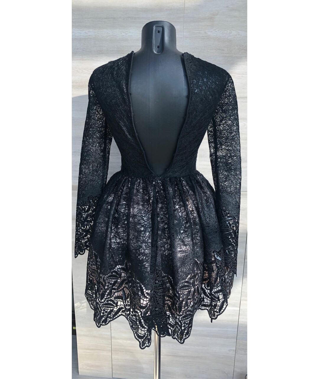 ALEXIS Черное полиэстеровое коктейльное платье, фото 2