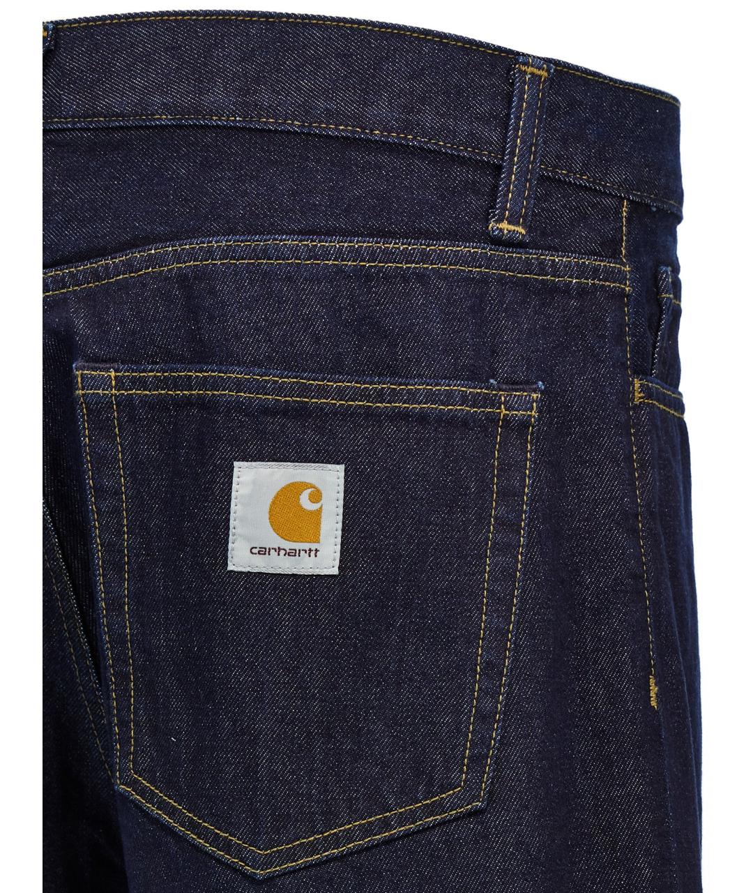 CARHARTT WIP Синие хлопковые прямые джинсы, фото 4