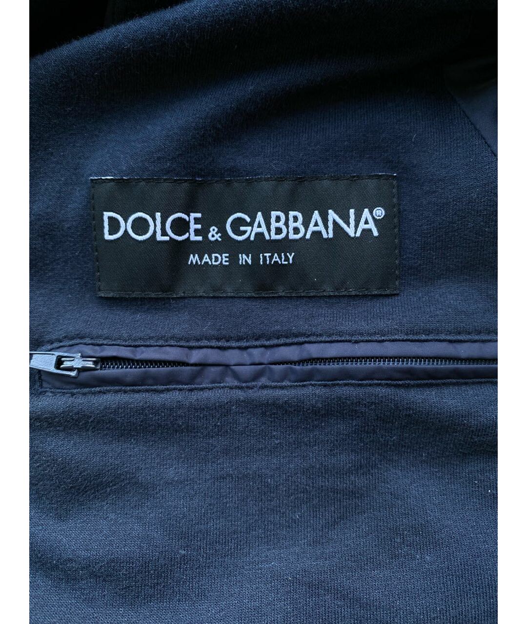 DOLCE&GABBANA Темно-синяя полиуретановая куртка, фото 3