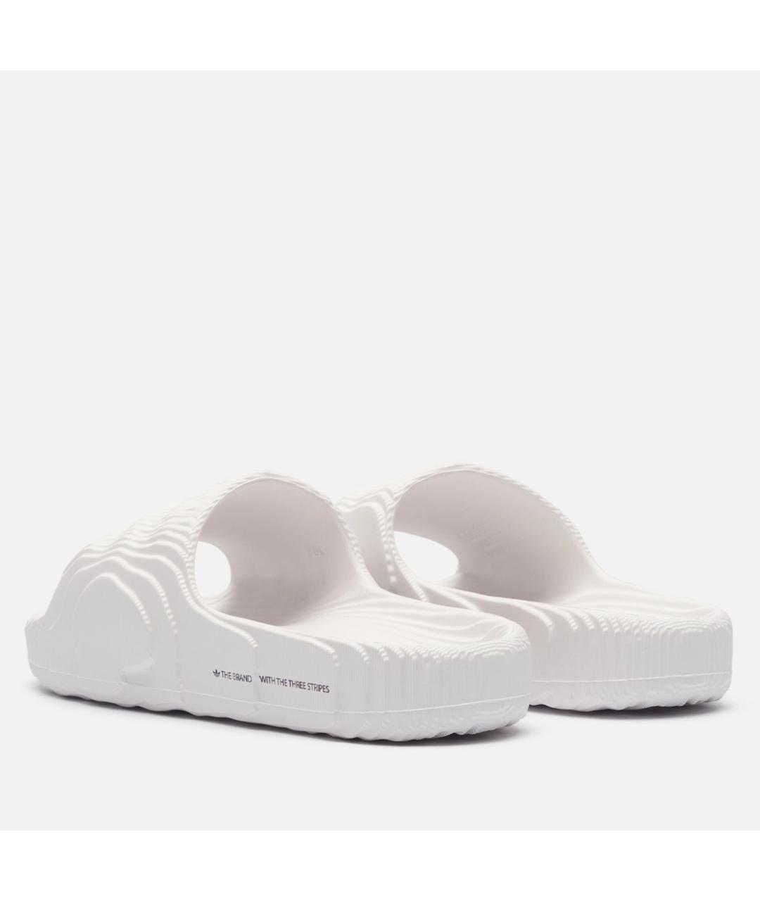ADIDAS Белые резиновые шлепанцы, фото 2