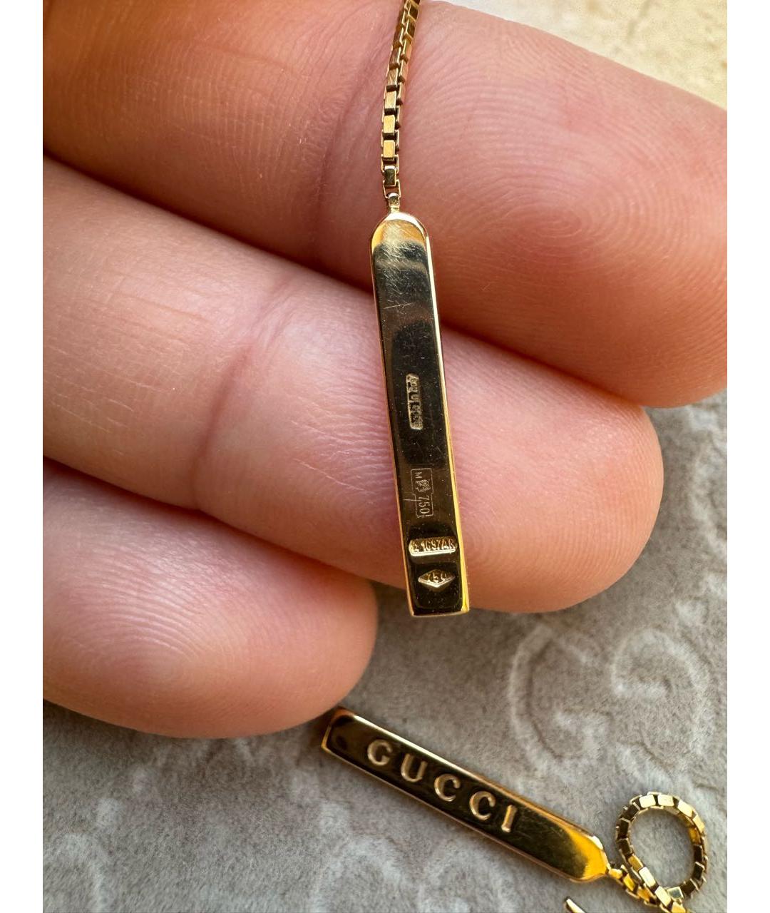 GUCCI Золотые серьги из желтого золота, фото 5