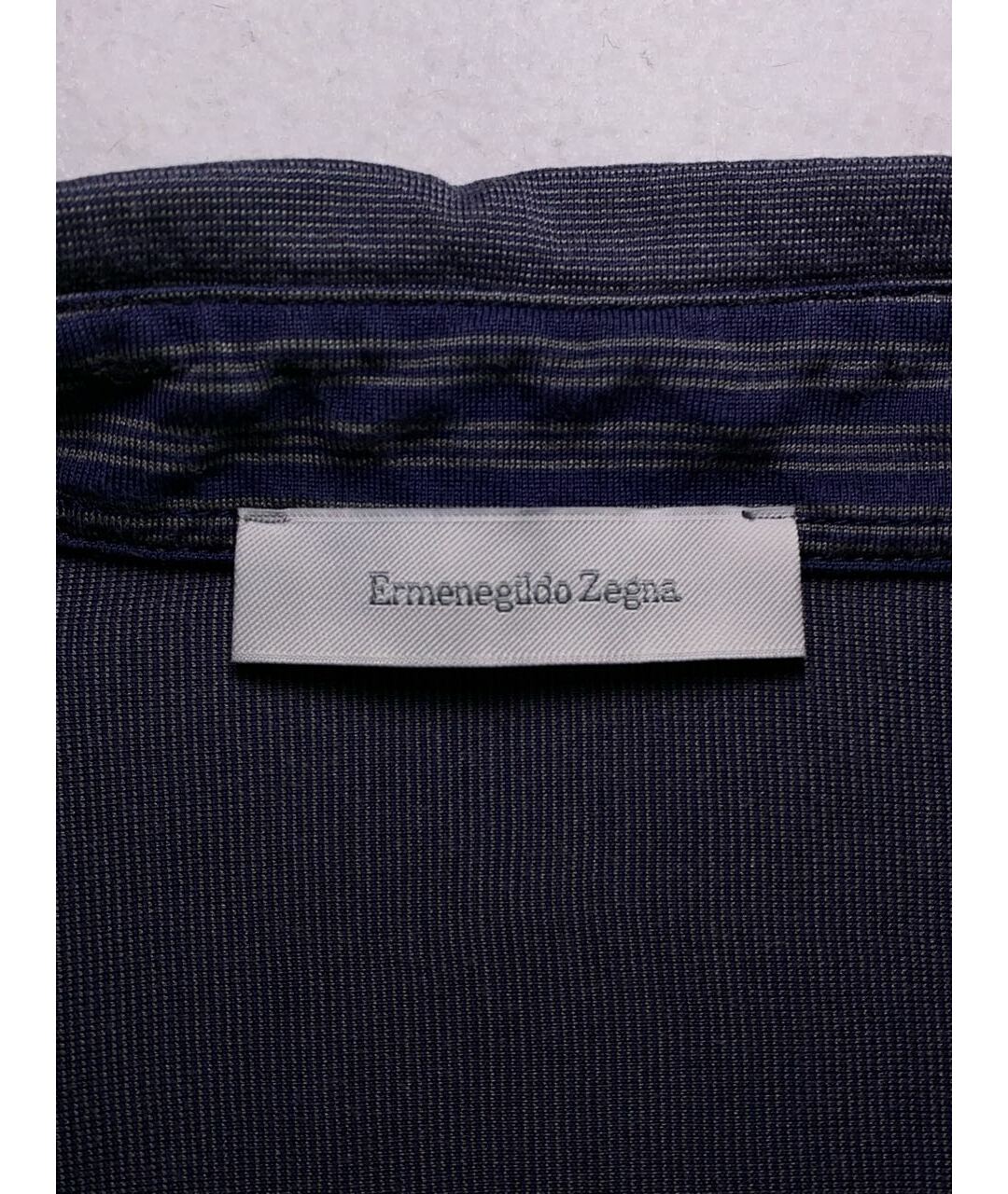 ERMENEGILDO ZEGNA Голубое шелковое поло с коротким рукавом, фото 7