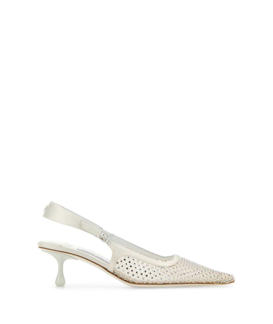 JIMMY CHOO Белые текстильные туфли, фото 1
