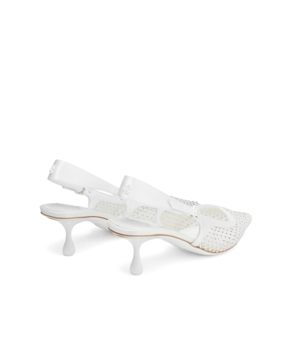JIMMY CHOO Белые текстильные туфли, фото 3