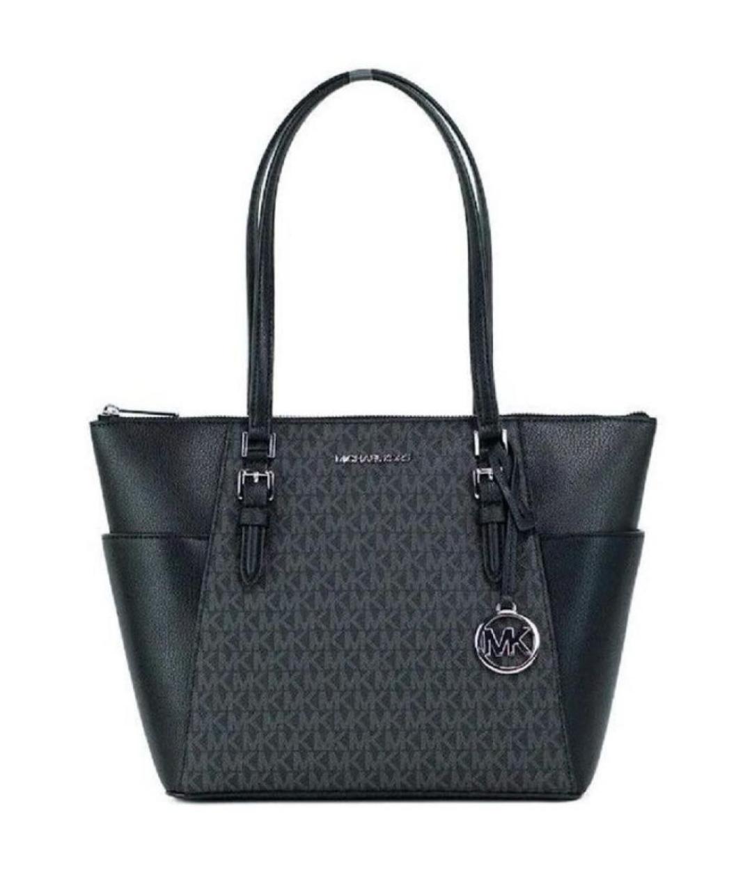 MICHAEL KORS Черная кожаная сумка тоут, фото 1