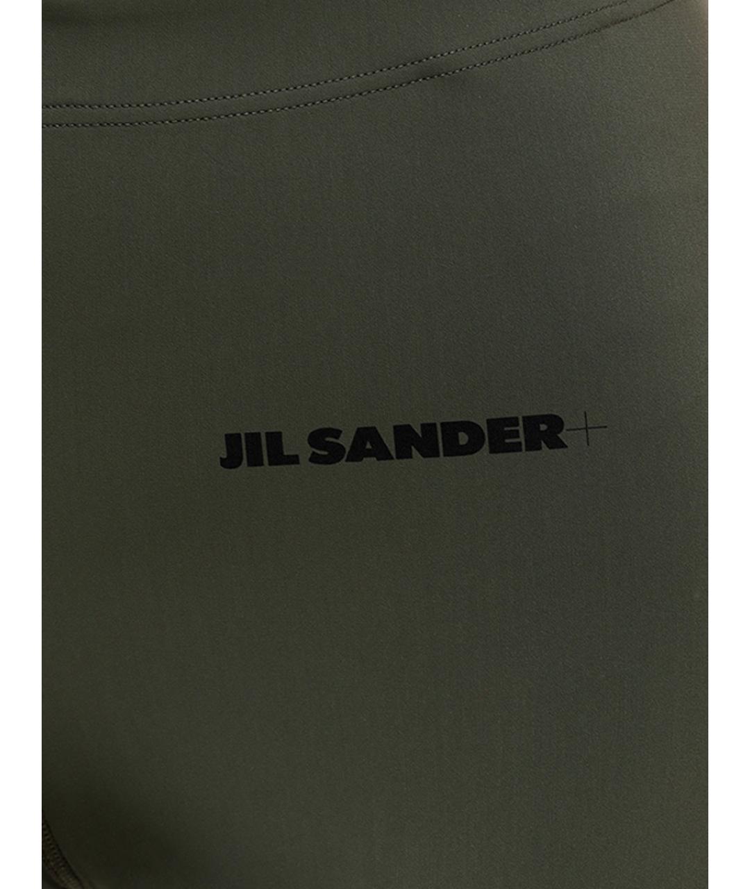 JIL SANDER Зеленые полиамидовые леггинсы и велосипедки, фото 5