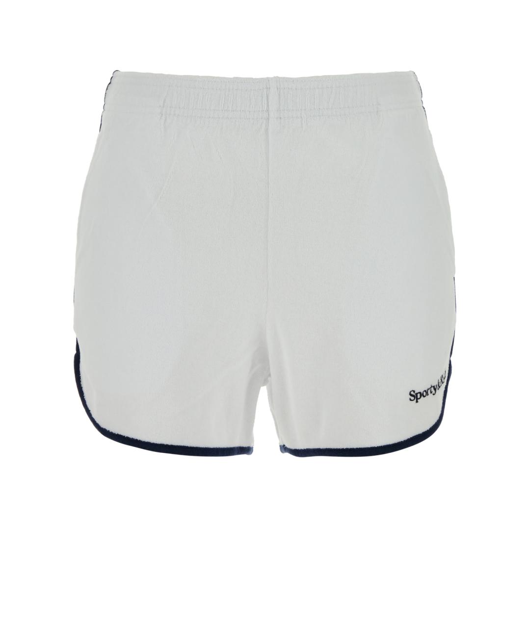 SPORTY AND RICH Белые хлопковые шорты, фото 1