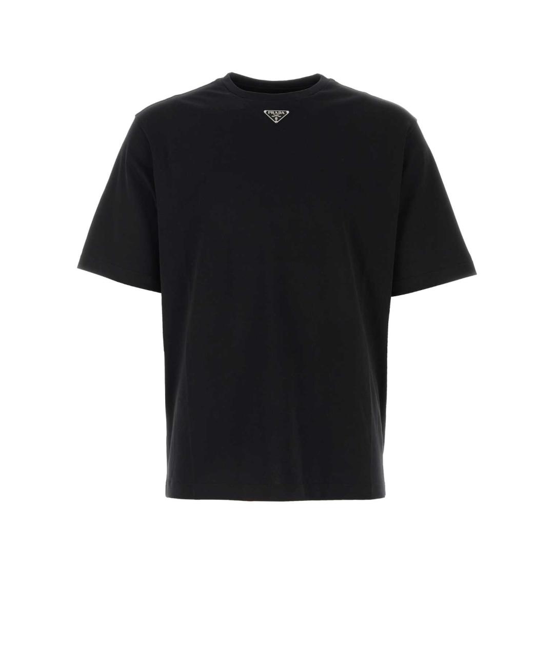 PRADA Черная хлопковая футболка, фото 1