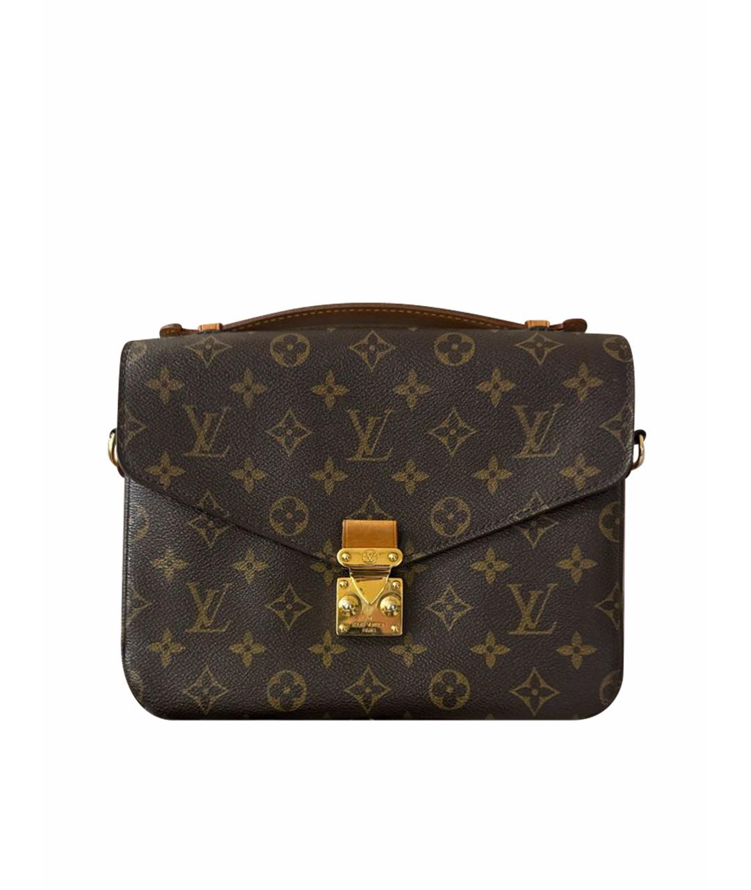 LOUIS VUITTON Коричневая кожаная сумка через плечо, фото 1