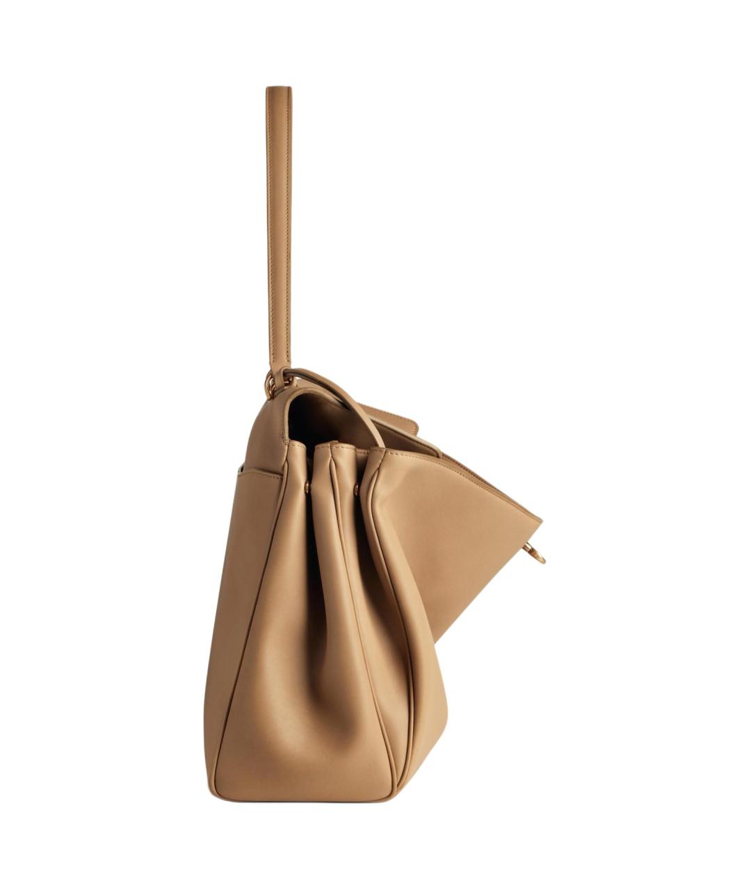 BALENCIAGA Бежевая кожаная сумка через плечо, фото 3