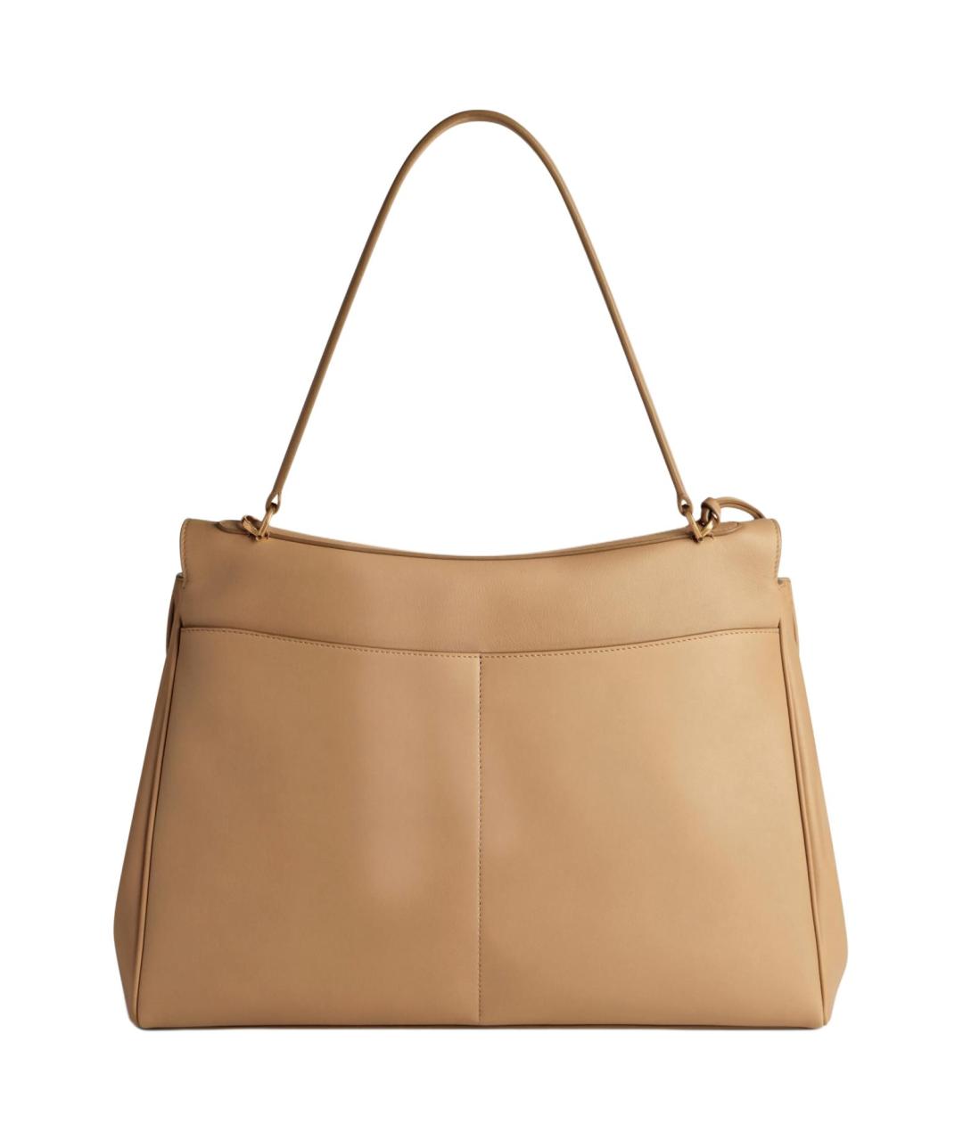 BALENCIAGA Бежевая кожаная сумка через плечо, фото 5