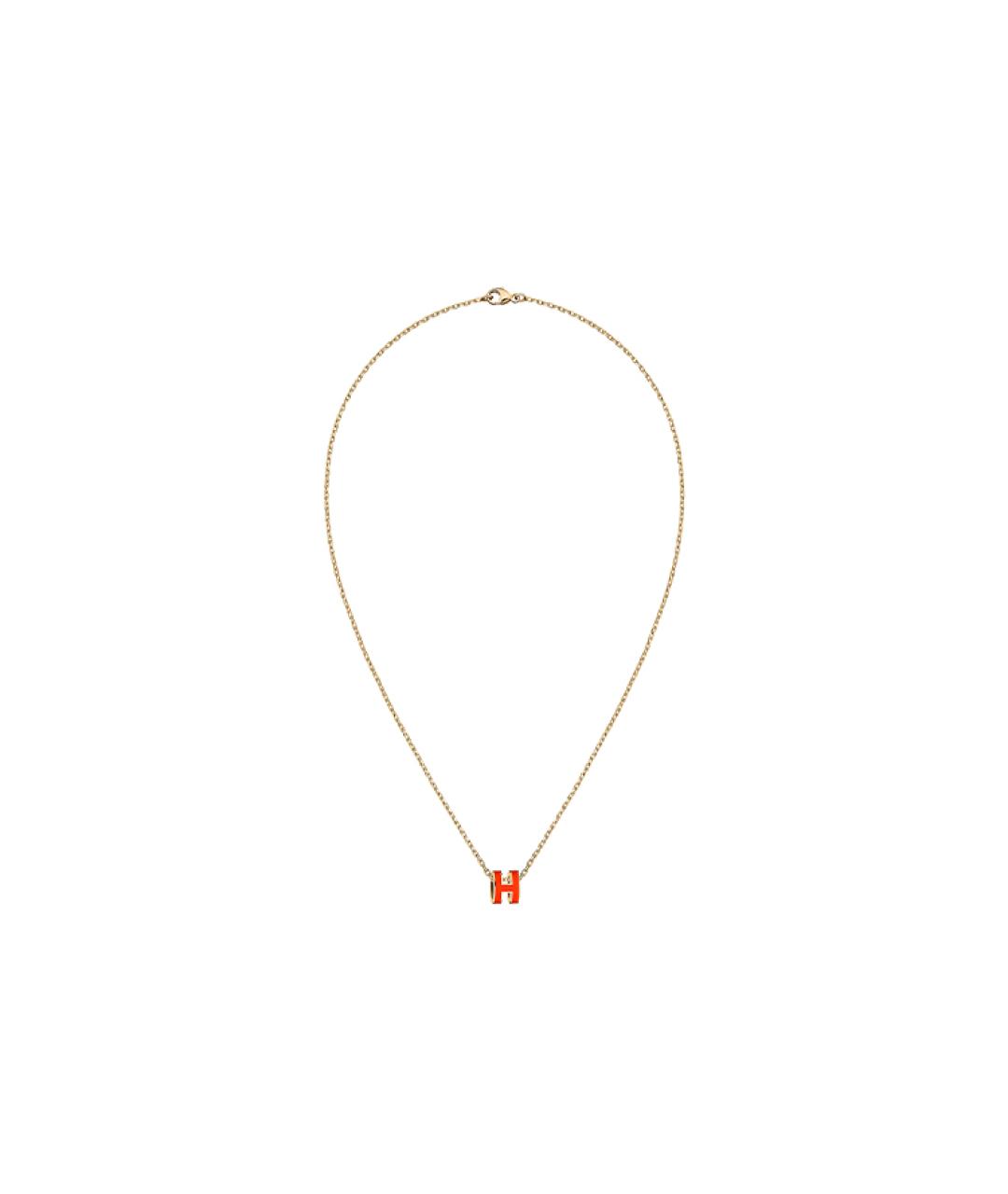 HERMES Золотая металлическая подвеска, фото 2