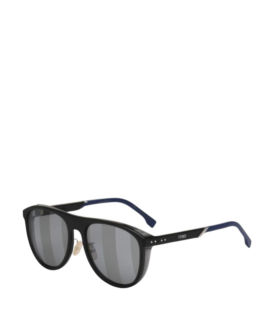 FENDI Темно-синие пластиковые солнцезащитные очки, фото 1