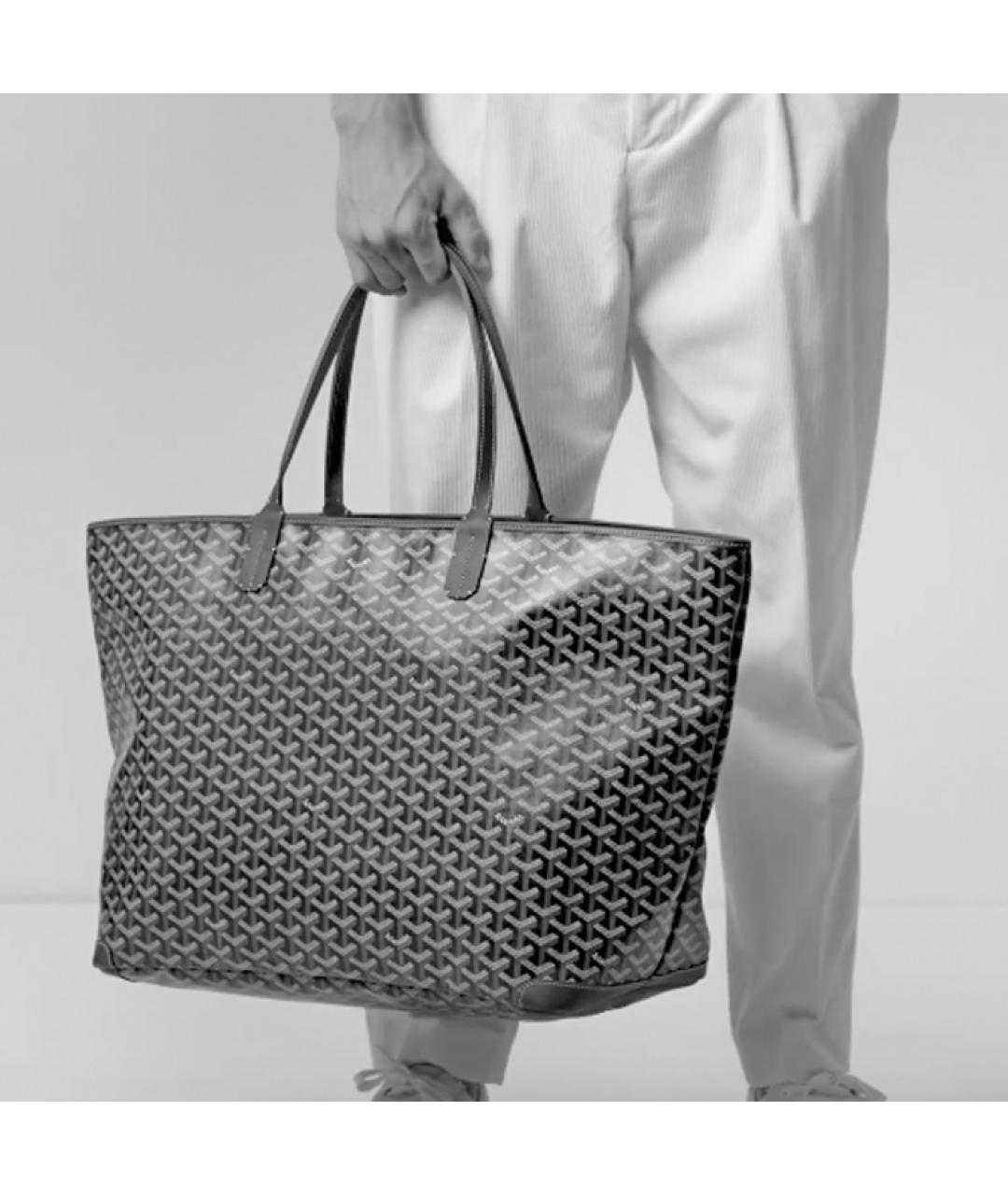GOYARD Серая сумка через плечо из канвы, фото 7