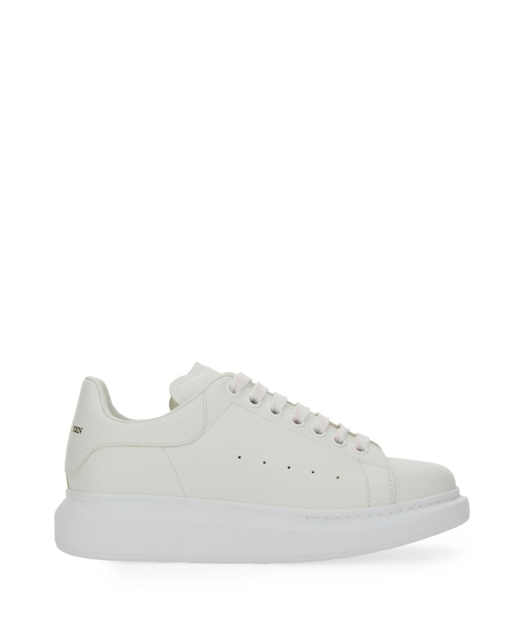 ALEXANDER MCQUEEN Белые кожаные кроссовки, фото 1