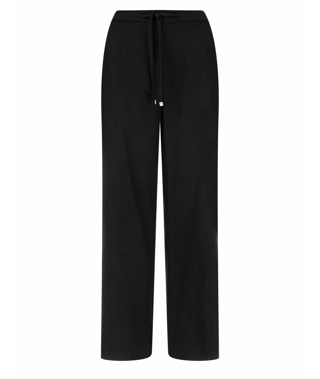 'S MAX MARA Черные шерстяные прямые брюки, фото 1