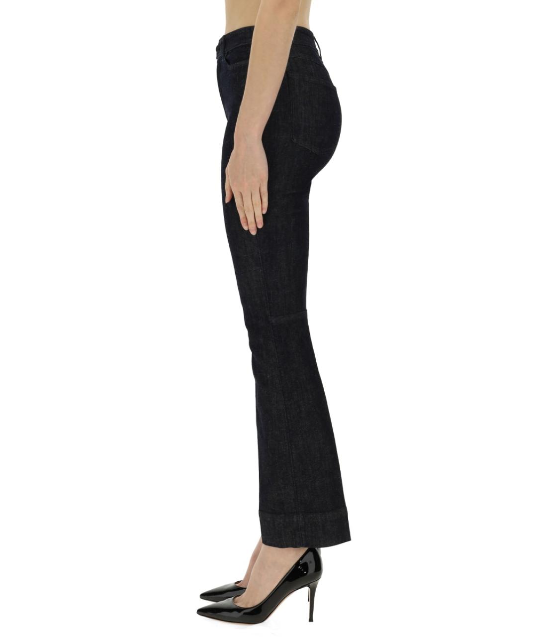 'S MAX MARA Синие хлопковые прямые брюки, фото 3