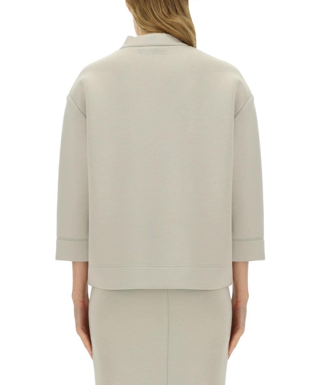 'S MAX MARA Серая вискозная куртка, фото 4