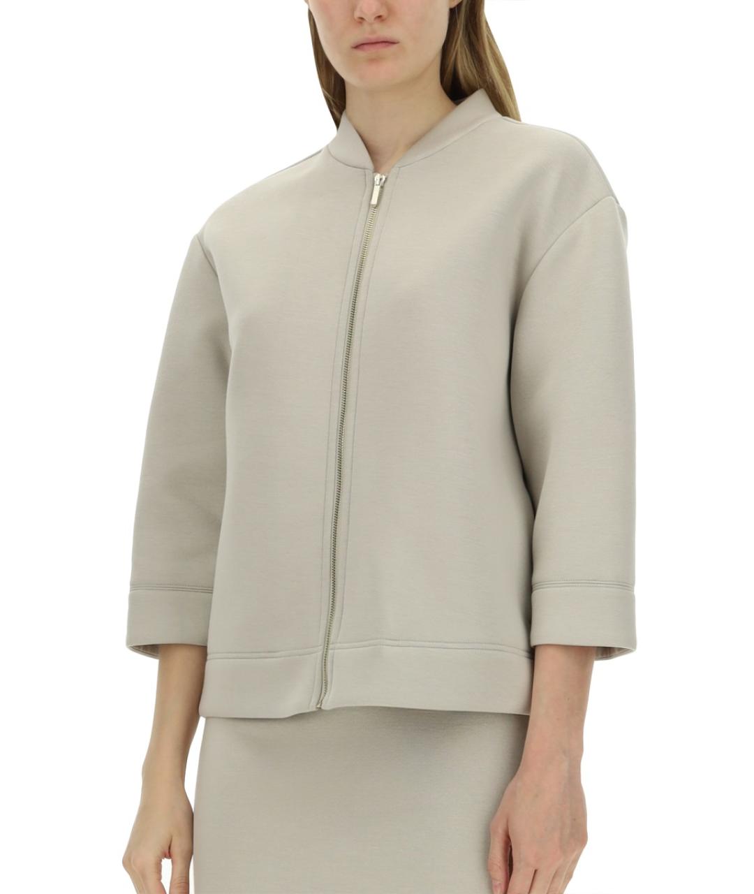 'S MAX MARA Серая вискозная куртка, фото 5
