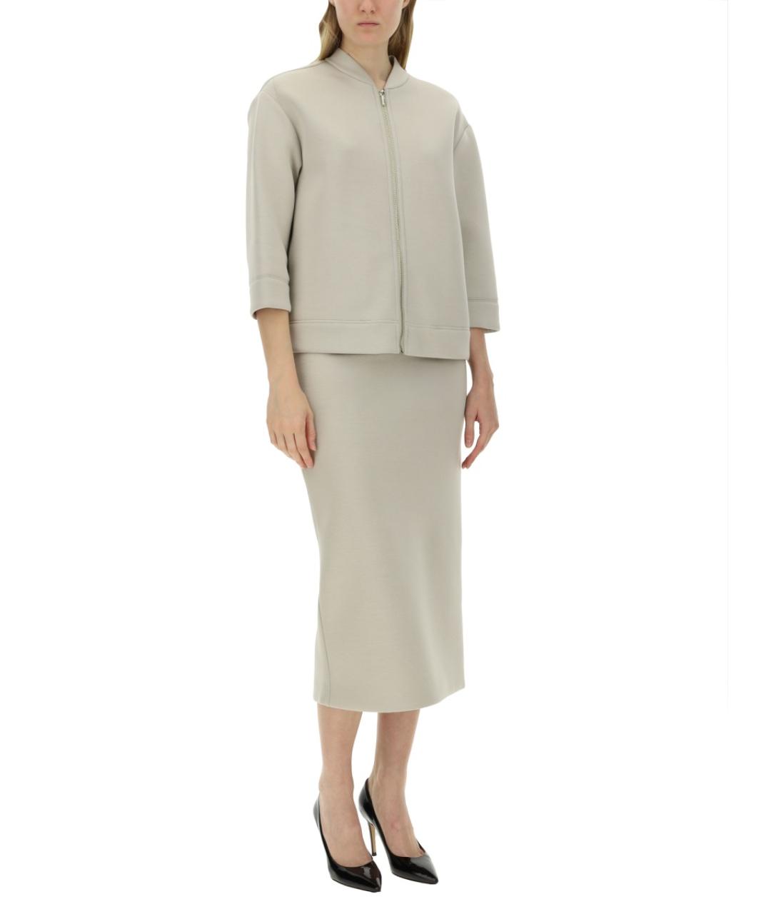 'S MAX MARA Серая вискозная куртка, фото 3