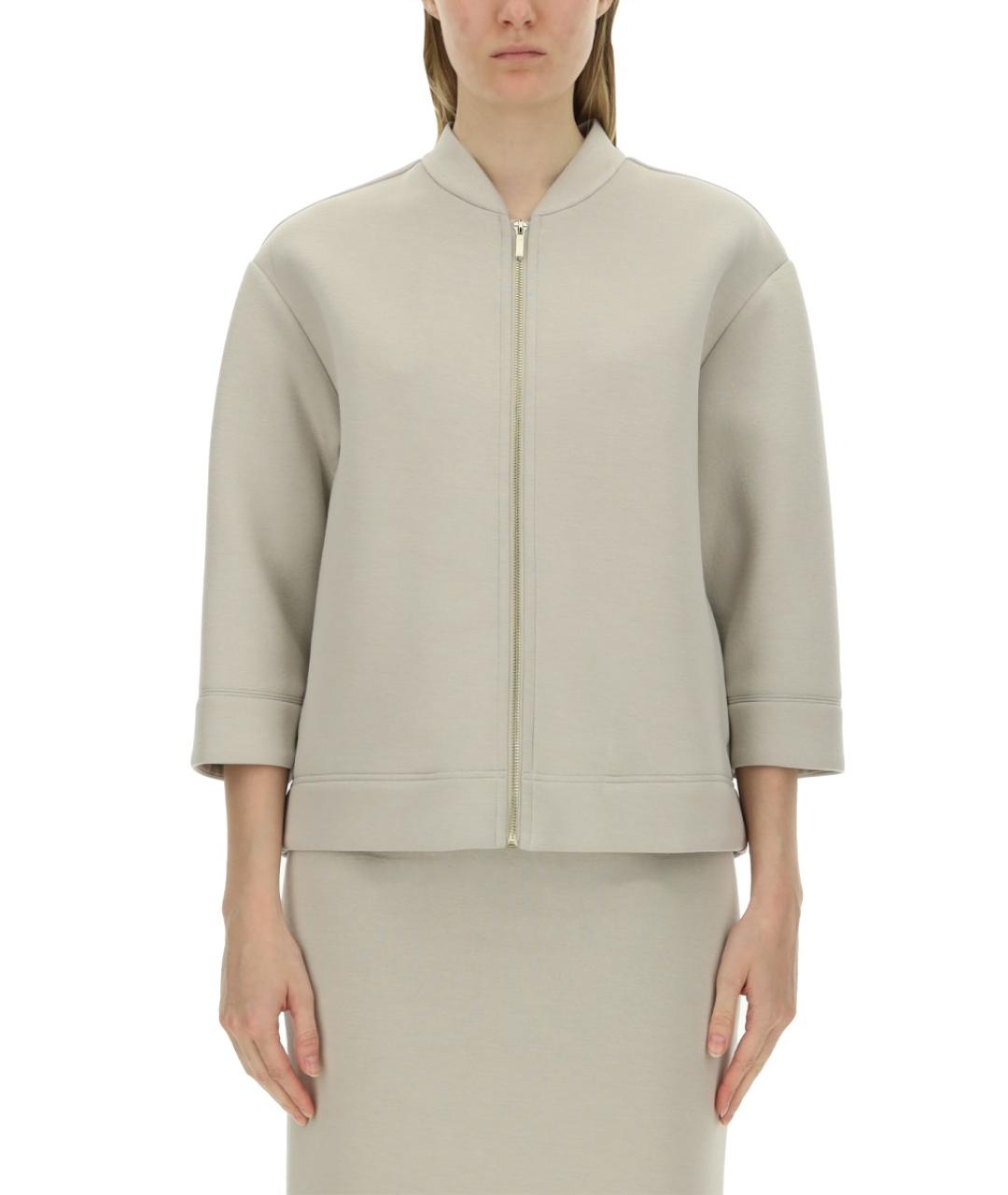 'S MAX MARA Серая вискозная куртка, фото 2