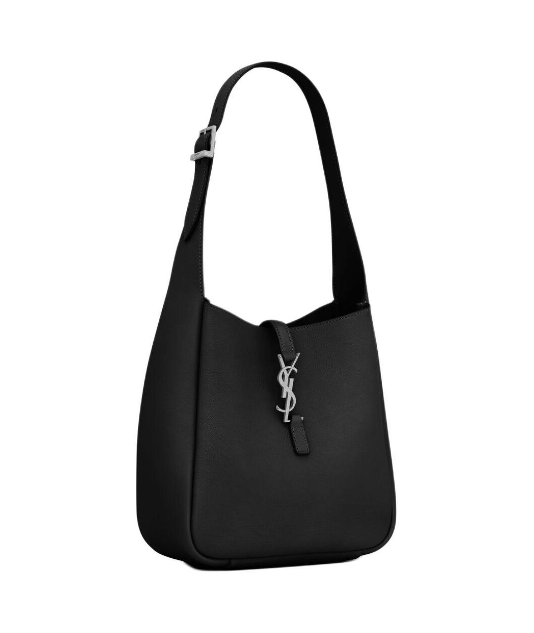 SAINT LAURENT Черная кожаная сумка через плечо, фото 2