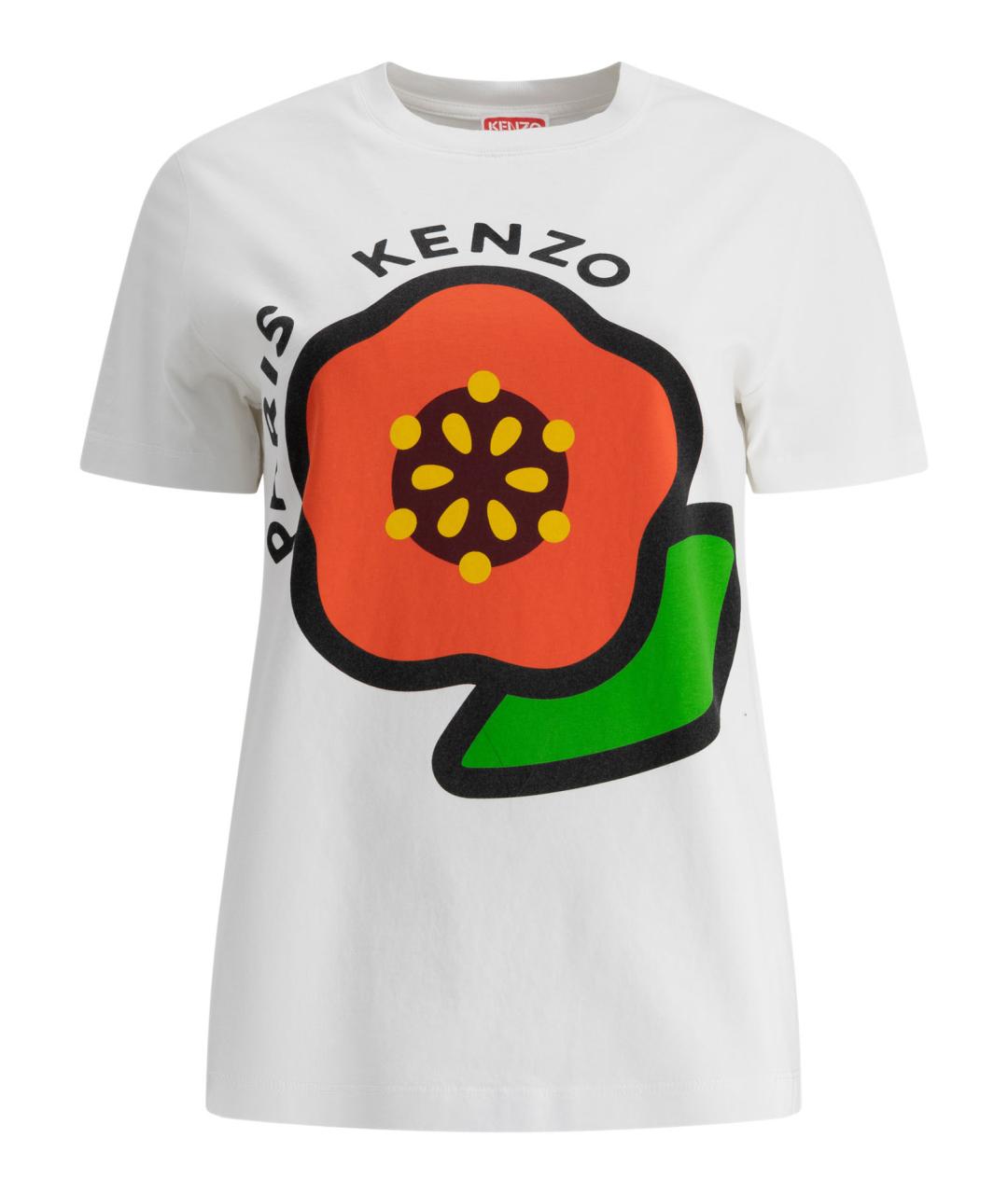 KENZO Белая хлопковая футболка, фото 1