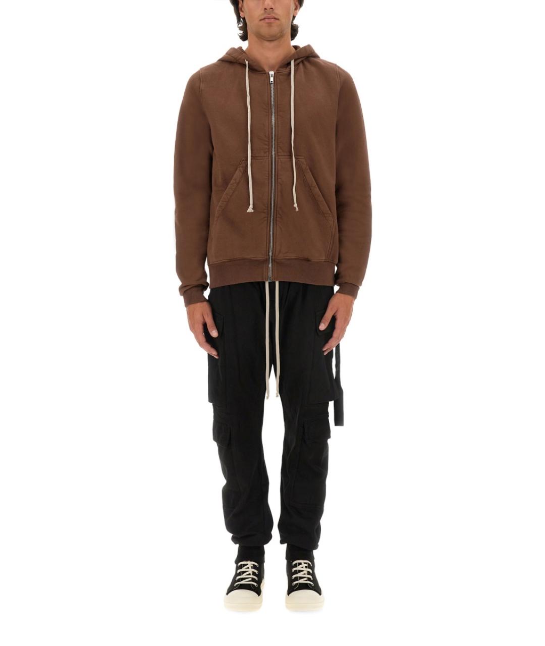 RICK OWENS DRKSHDW Коричневый хлопковый джемпер / свитер, фото 1
