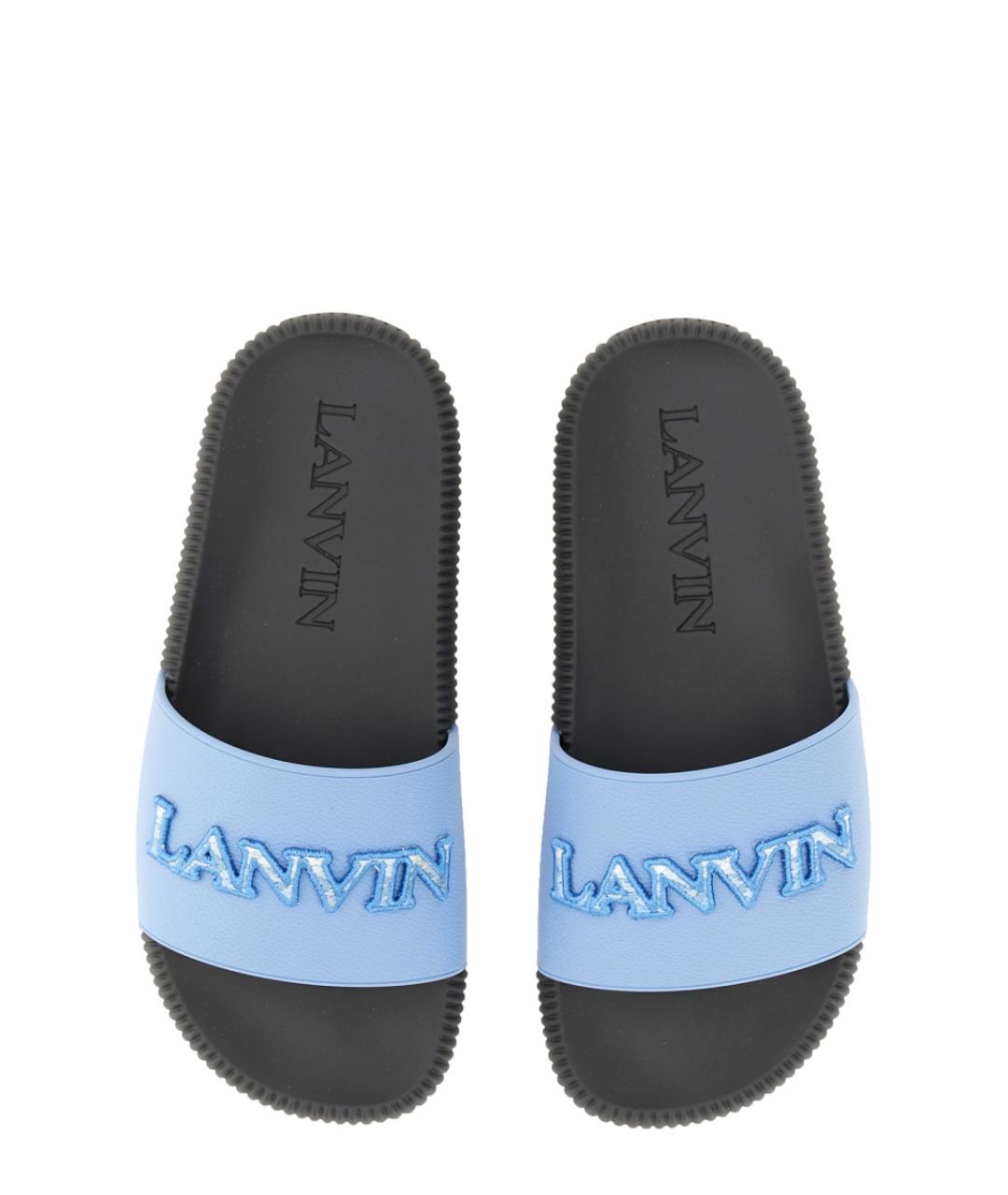 LANVIN Голубые шлепанцы, фото 2