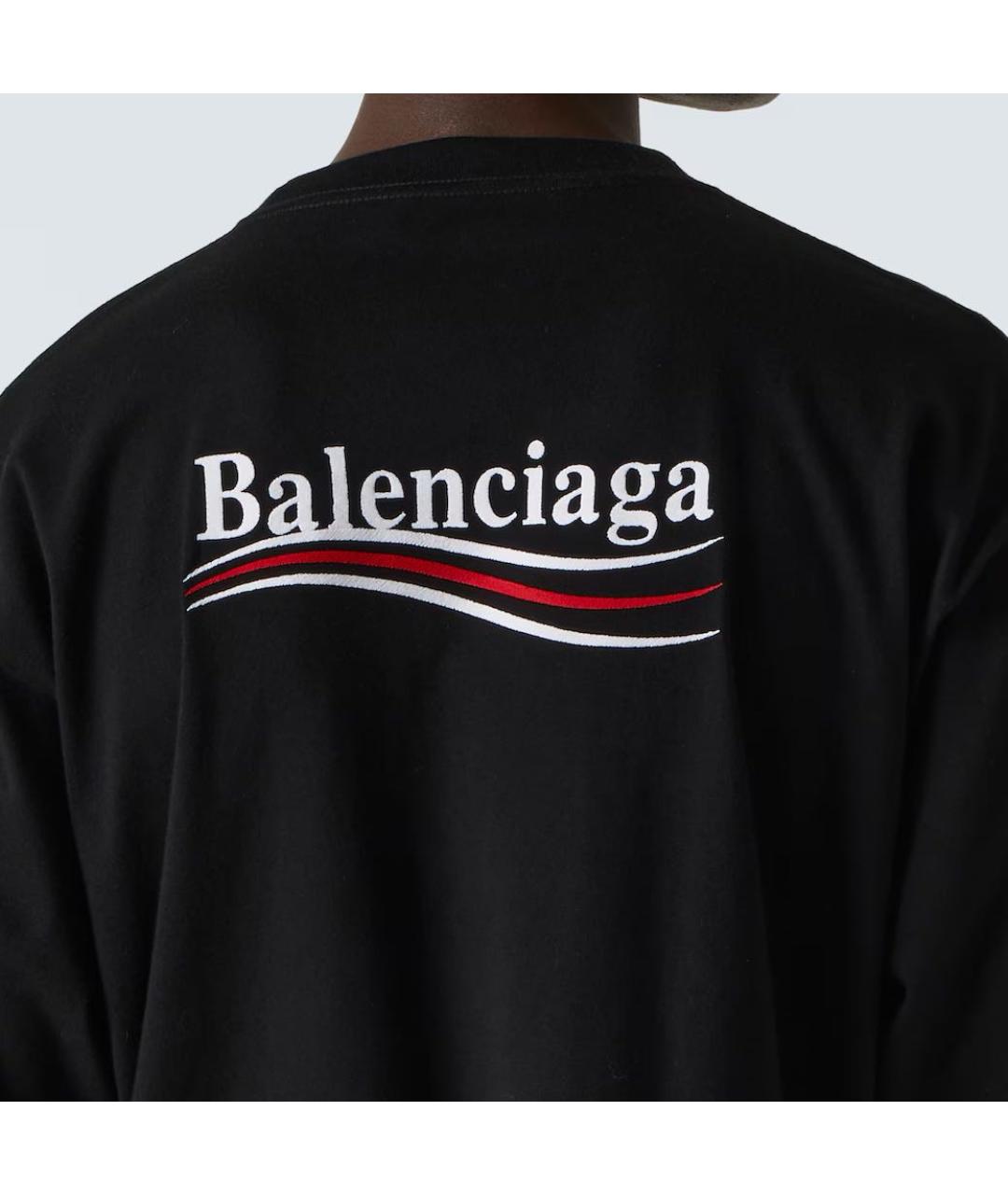 BALENCIAGA Черная футболка, фото 2