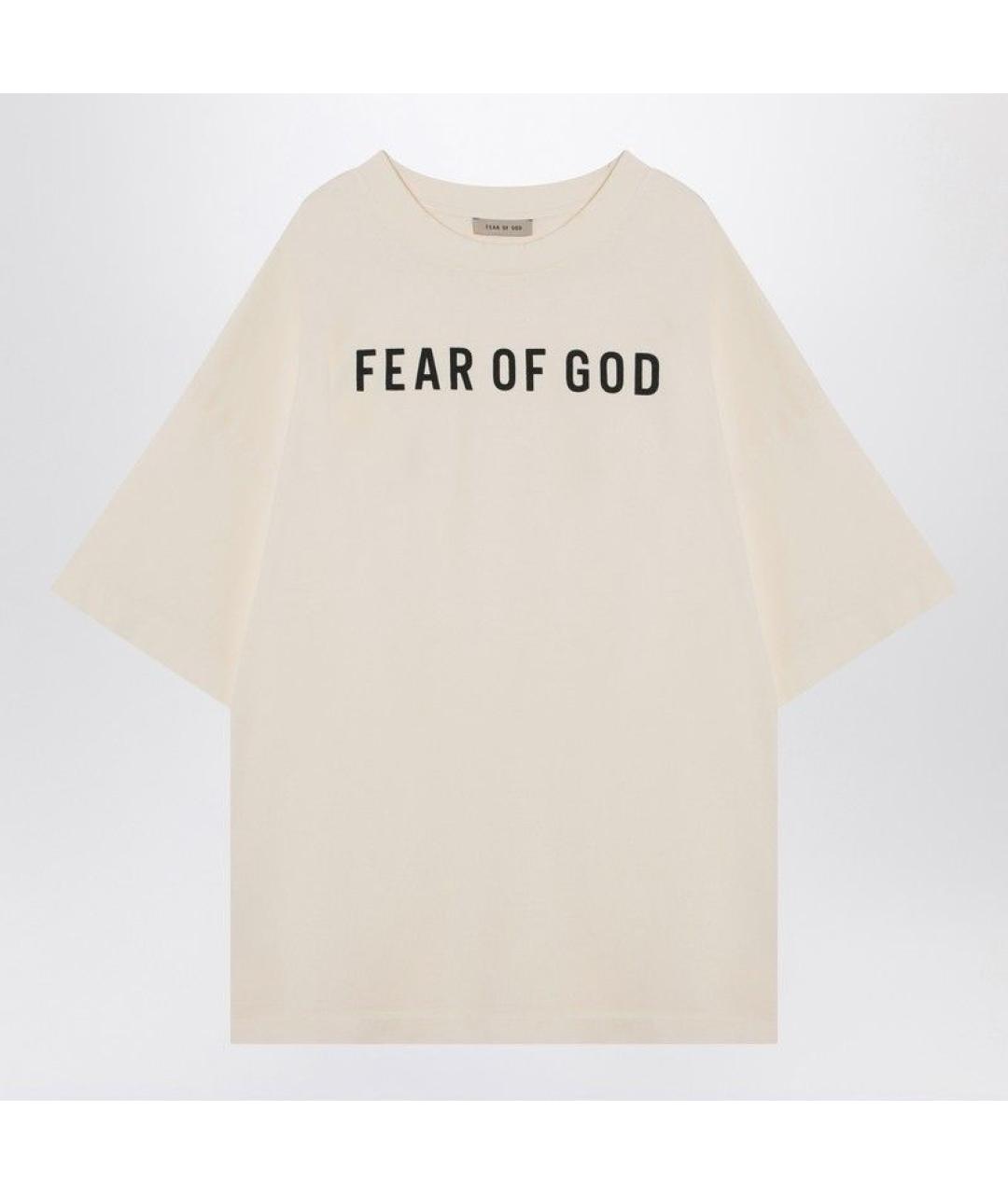 FEAR OF GOD Белая хлопковая футболка, фото 3