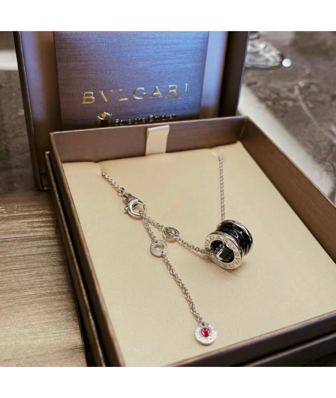 BVLGARI Черное серебряное колье, фото 2