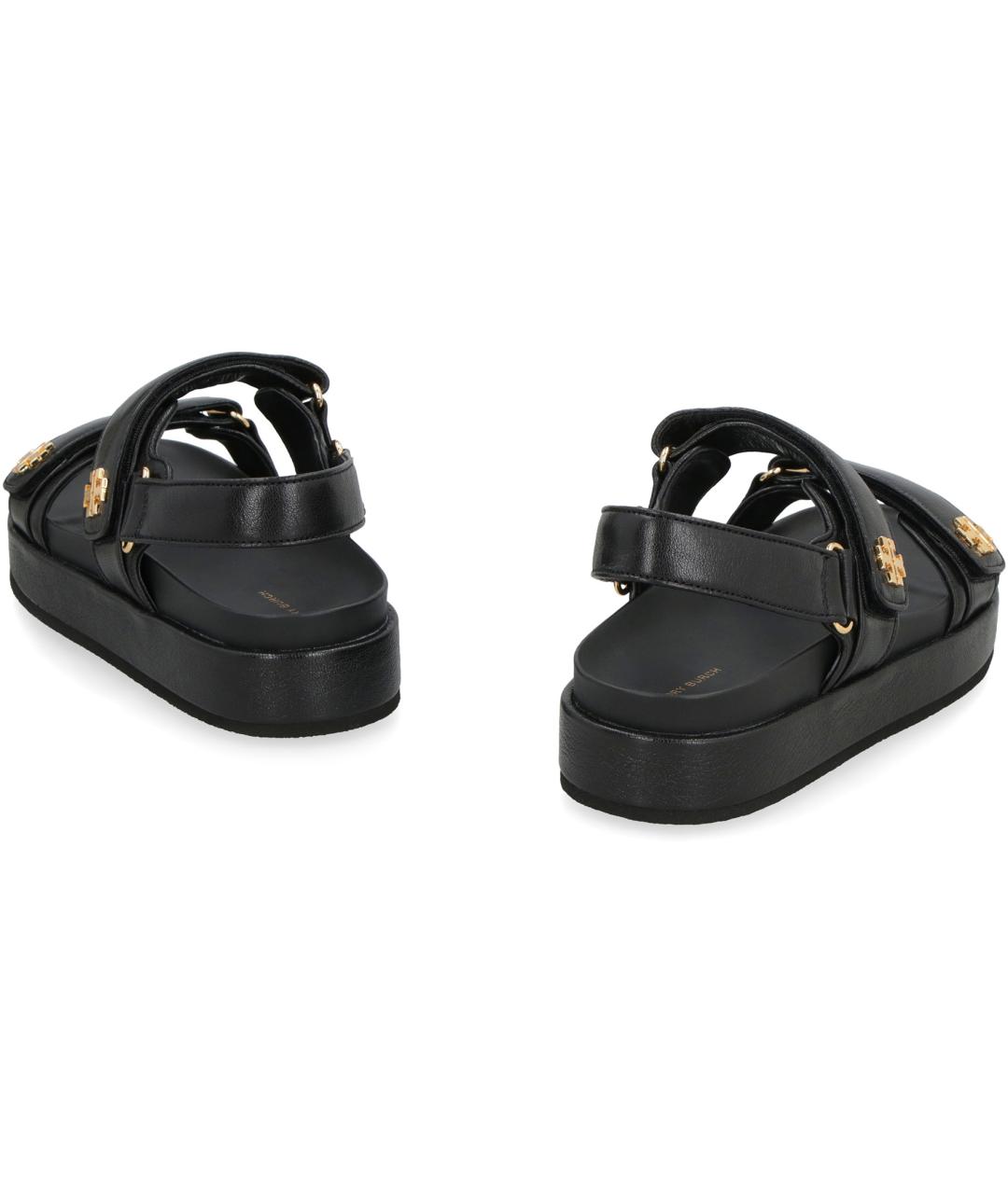 TORY BURCH Черные кожаные сандалии, фото 3