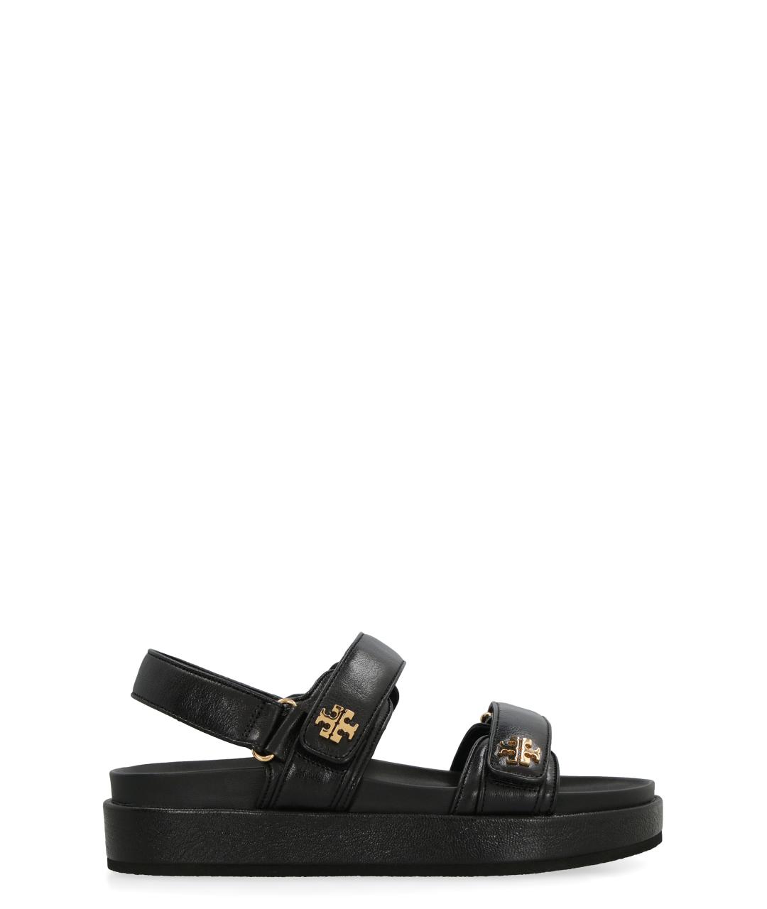 TORY BURCH Черные кожаные сандалии, фото 1