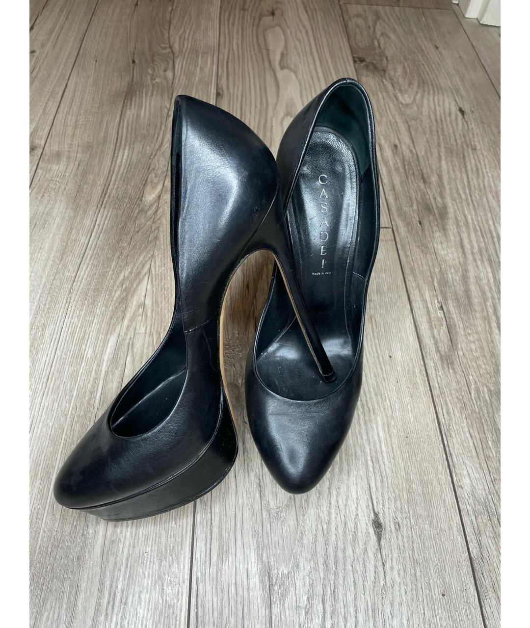 CASADEI Черные кожаные туфли, фото 6