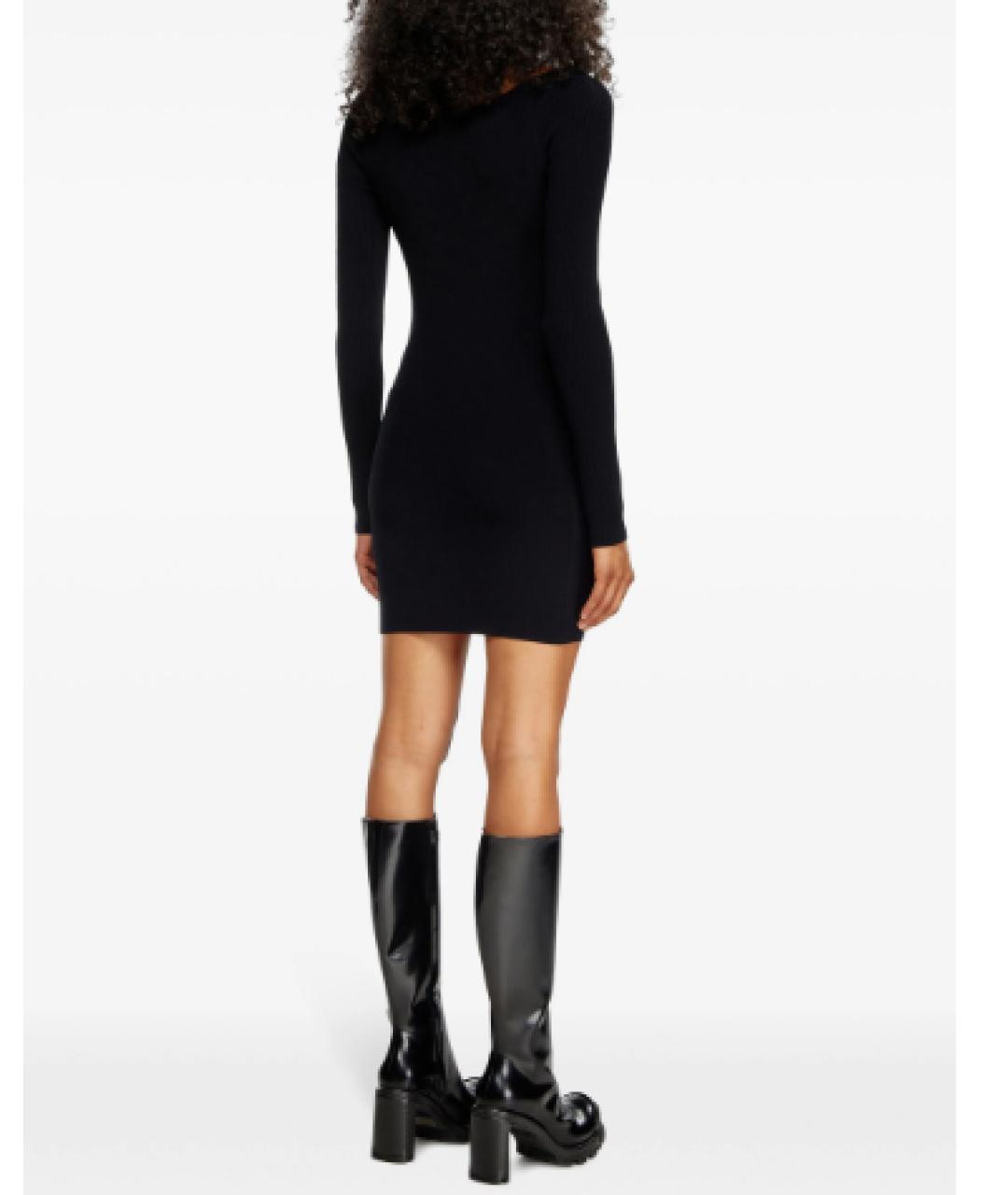 DIESEL Черное вискозное повседневное платье, фото 3