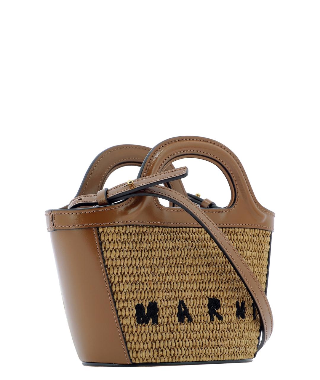 MARNI Коричневая сумка тоут, фото 3