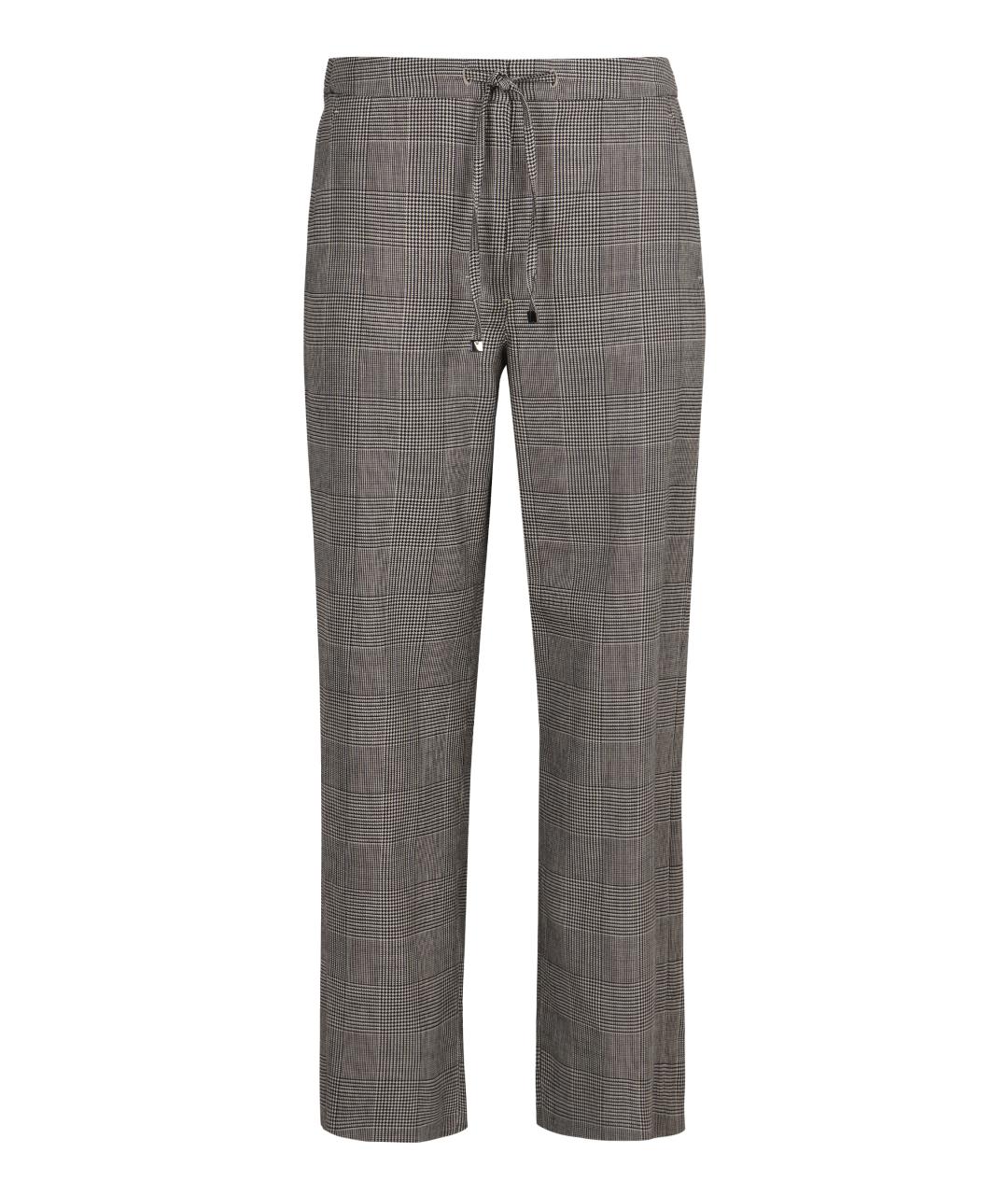 'S MAX MARA Серые шерстяные прямые брюки, фото 1