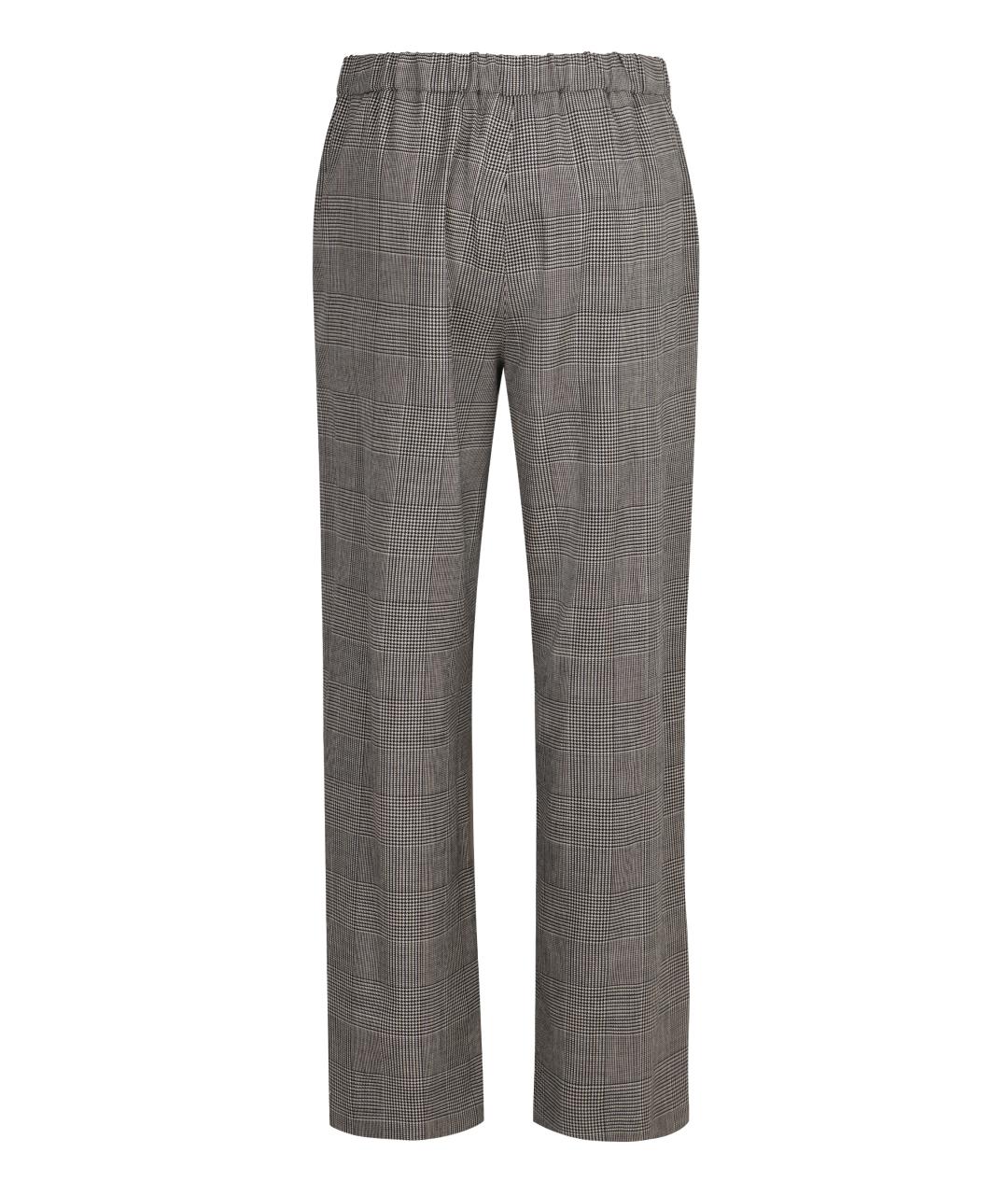 'S MAX MARA Серые шерстяные прямые брюки, фото 2